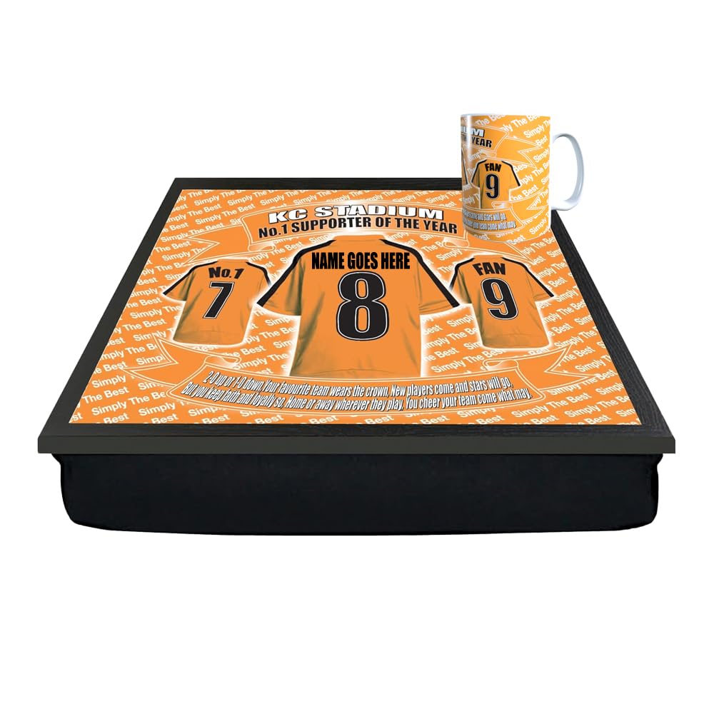 Hull Personalised Football Shirt Lap Tray And Mug Gift Set