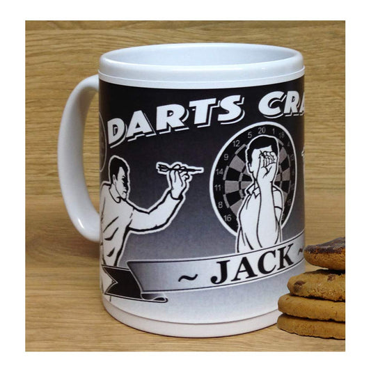 Darts Crazy Personalised Sports and Hobby Gift Mug