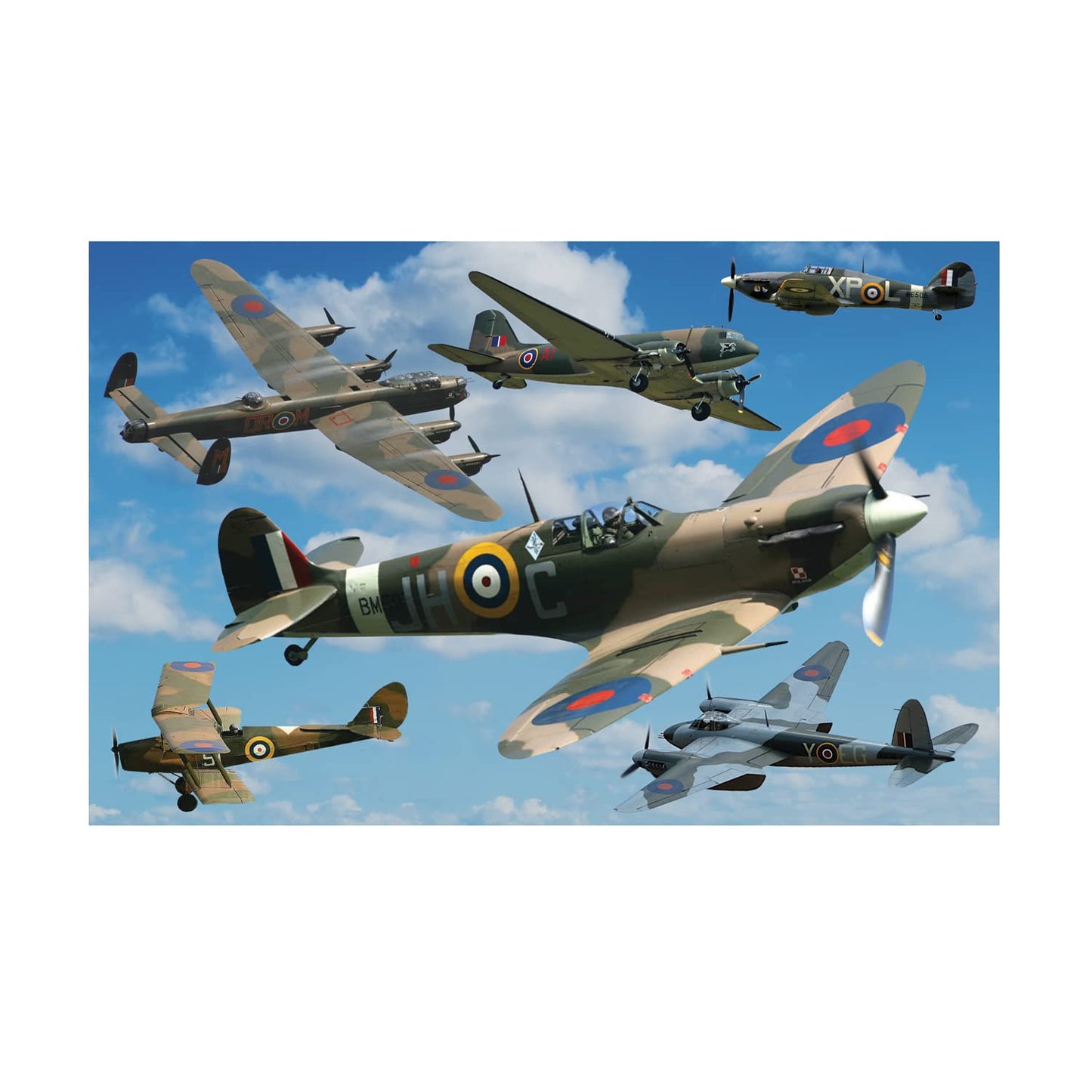 British WWII Iconic War Planes Toughened Glass Heat Resistant Worktop Saver Cutting and Chopping Board Gift