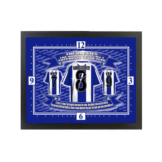 West Brom Football Shirt Personalised Clock Gift Present
