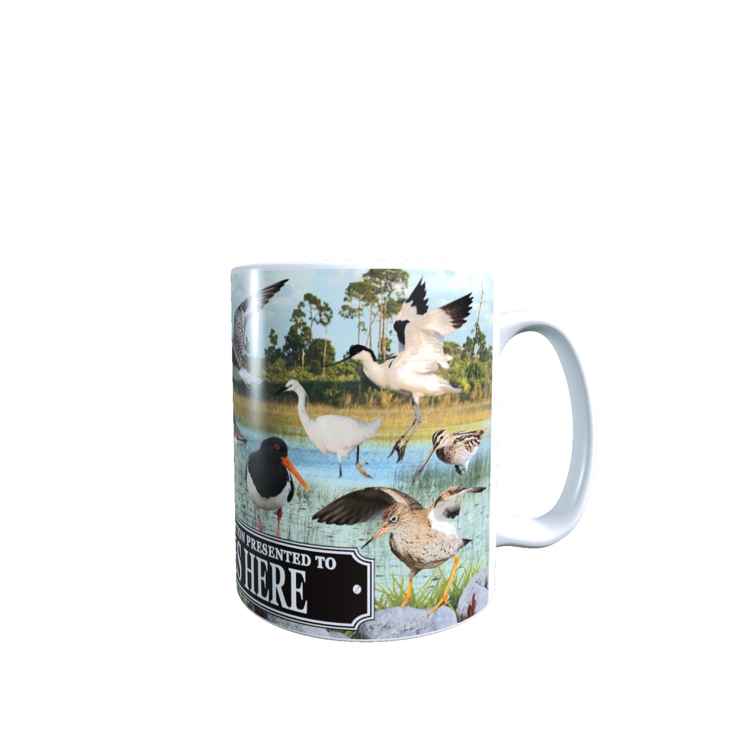 Personalised British Wetland Bird Ornithophile, Birder Mug Gift