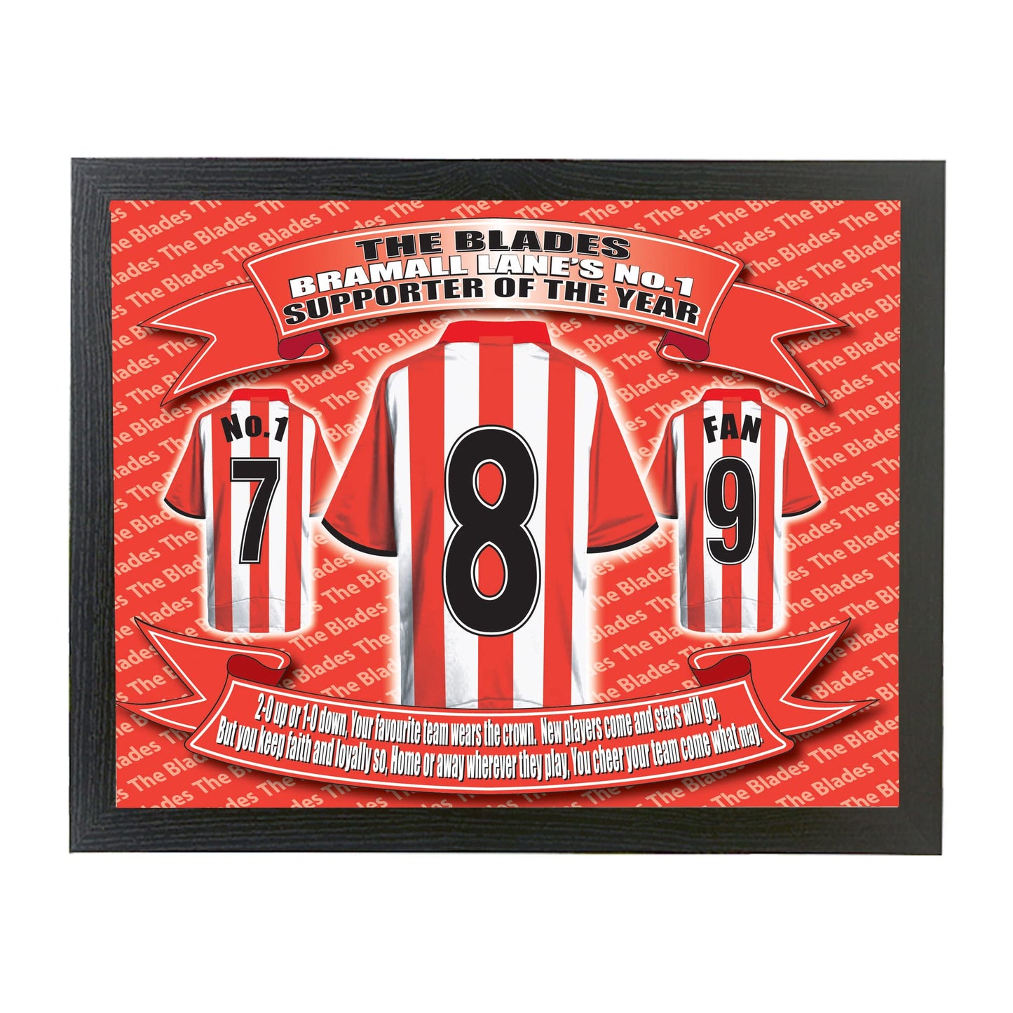 Sheffield U Football Shirt Picture Gift