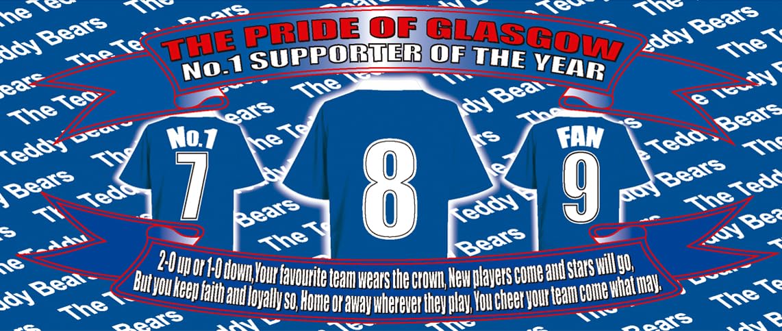 Rangers Football Shirt Silver Aluminium Two Lid Unisex Water Bottle Gift
