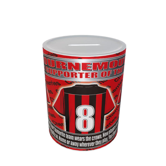 Bournemouth Football Shirt Ceramic Money Box Gift