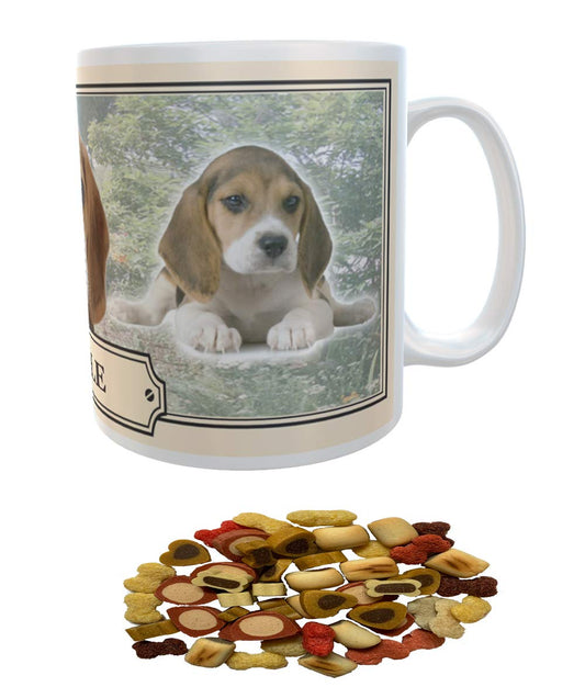 Beagle Dog Breed Mug Gift with Dog Treats
