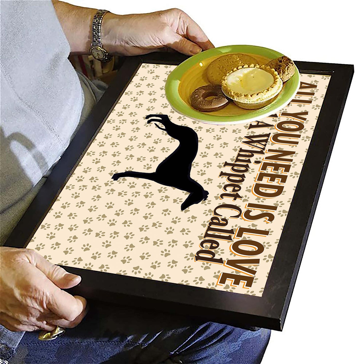 All You Need Is Love Whippet Personalised Dog Breed Cushion Lap Tray Bean Bag Gift