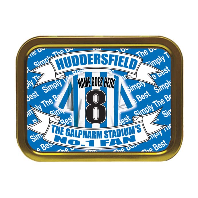 Huddersfield Football Shirt Personalised Tobacco Storage Tin & Products