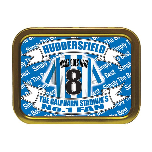 Huddersfield Football Shirt Personalised Tobacco Storage Tin & Products