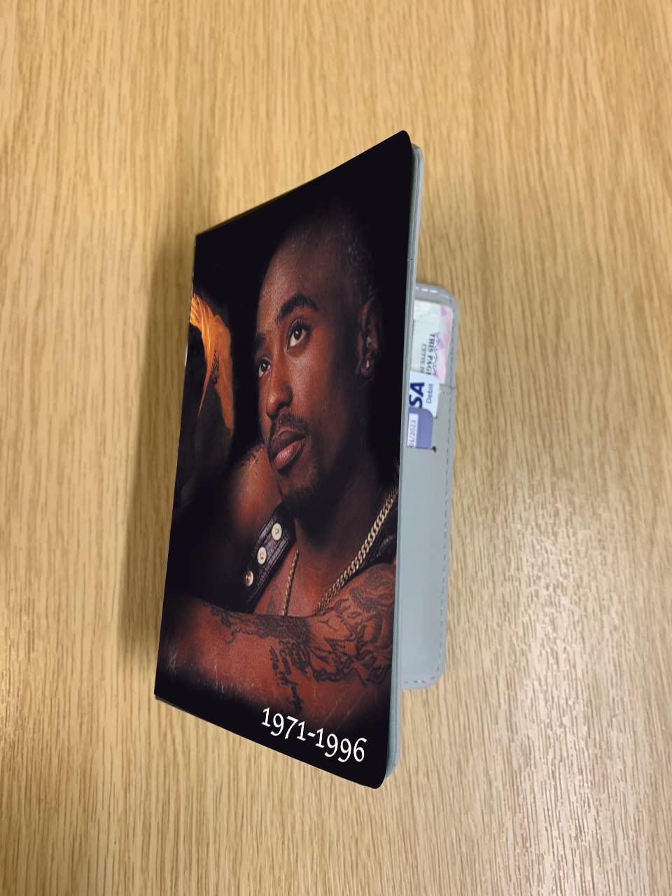 Gangsta Rapper-Shakur Hip Hop Icon Passport Case Holder Gift