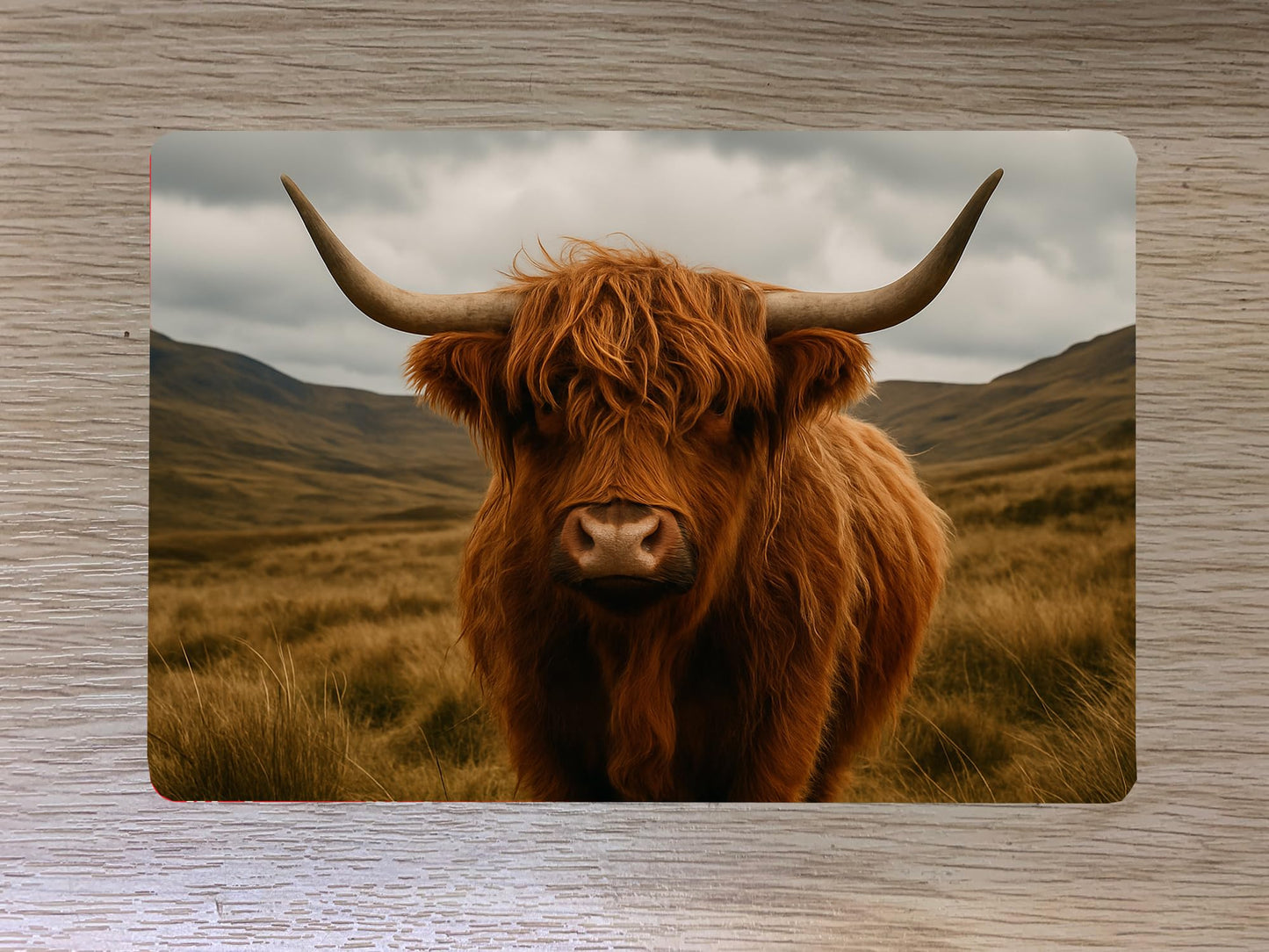 Scottish Highland Cow Passport Holder – Cute Travel Wallet with Rustic Cow Design | Faux Leather Passport Cover for Women & Men | Farm Animal Gift for Travelers