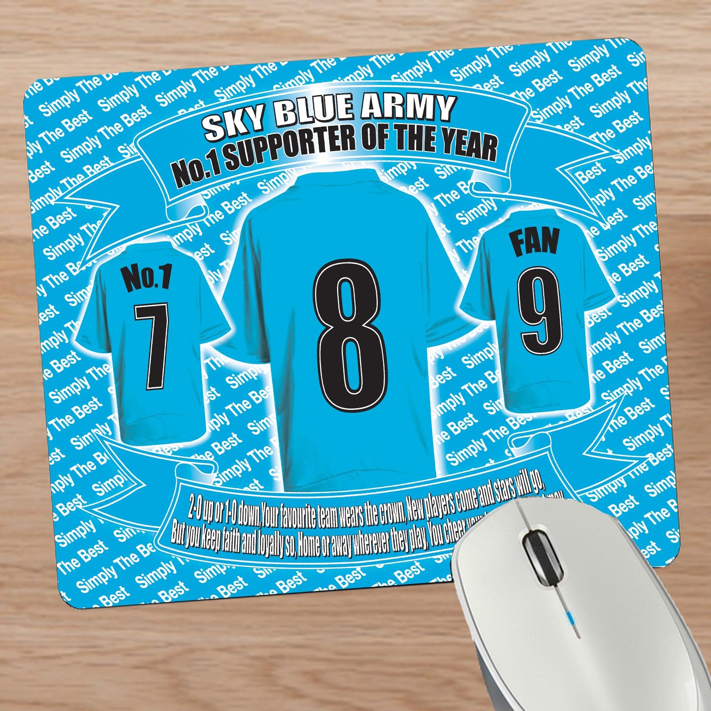 Coventry Football Shirt Mouse Mat Gift