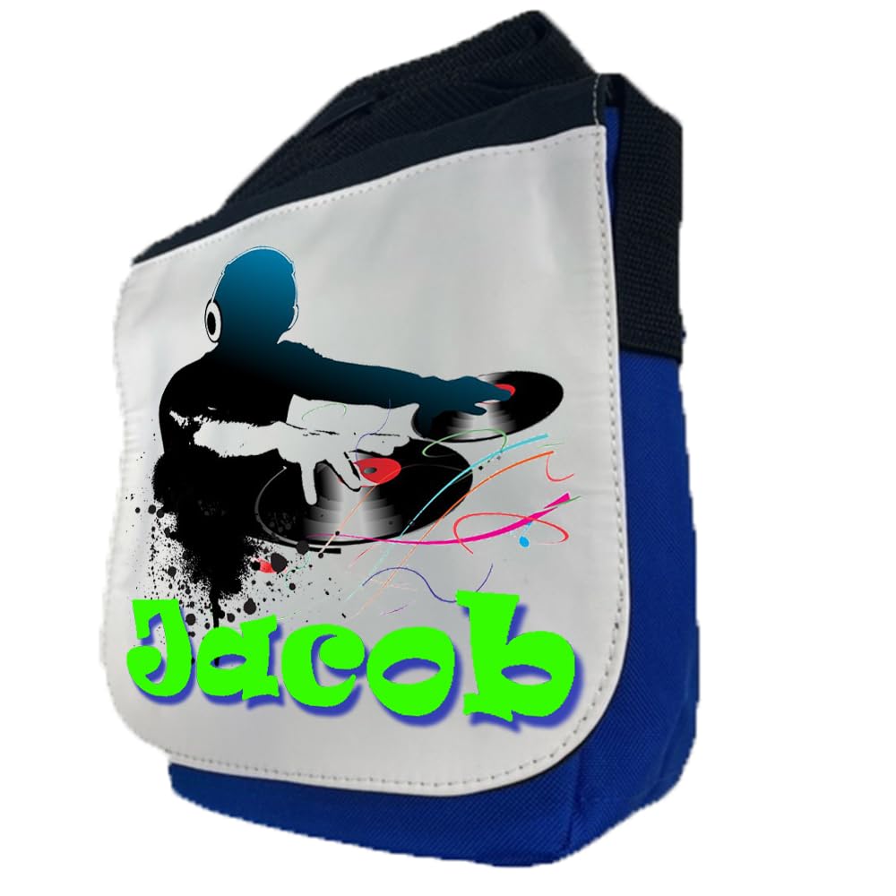 Kids Childrens Personalised DJ Mixing Decks School Messenger Bag