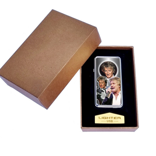 Stewart Icon Rechargeable Gift Boxed Silver Metal USB Lighter