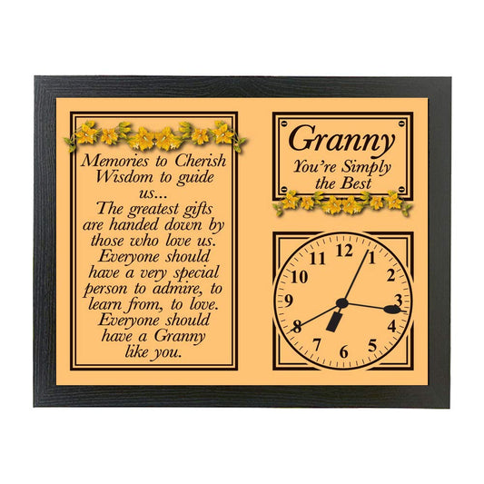 My Special Granny Poem Gift Clock