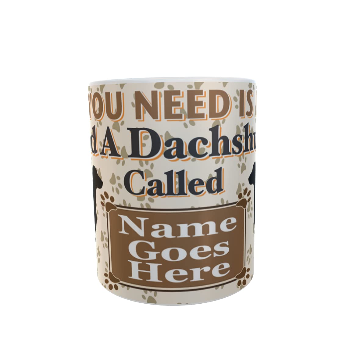 All You Need is Love and a Dachshund Dog Personalised Mug Gift