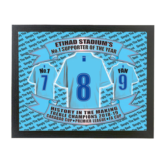 Manchester Blues Football Shirt Picture Gift