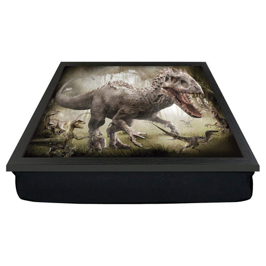 Dinosaurs Roaring and Running around forest scene gift lap tray