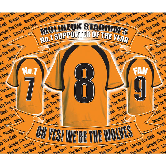 Wolves Football Shirt Mouse Mat Gift