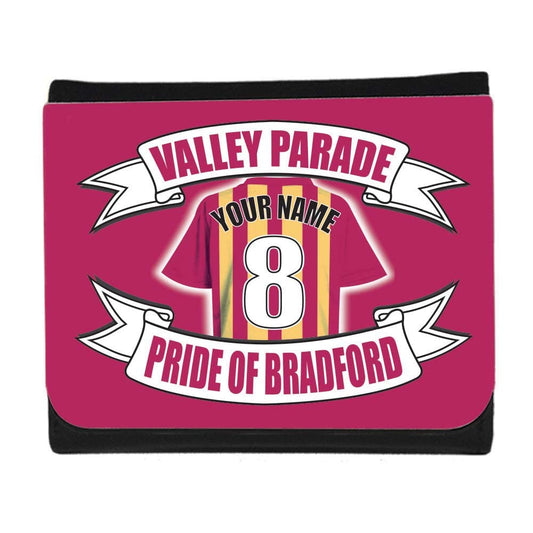 Bradford City Football Shirt Personalised Wallet Gift