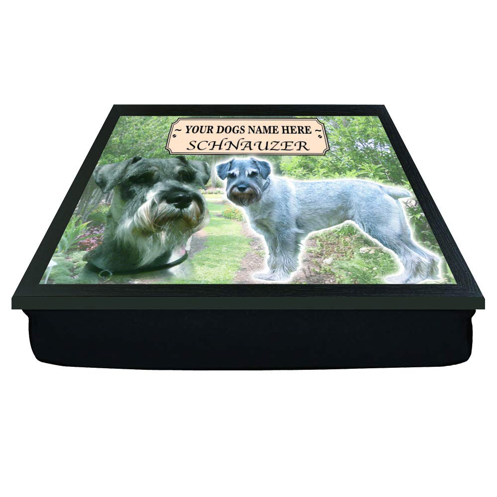 Schnauzer Personalised Dog Breed Gift Lap Tray