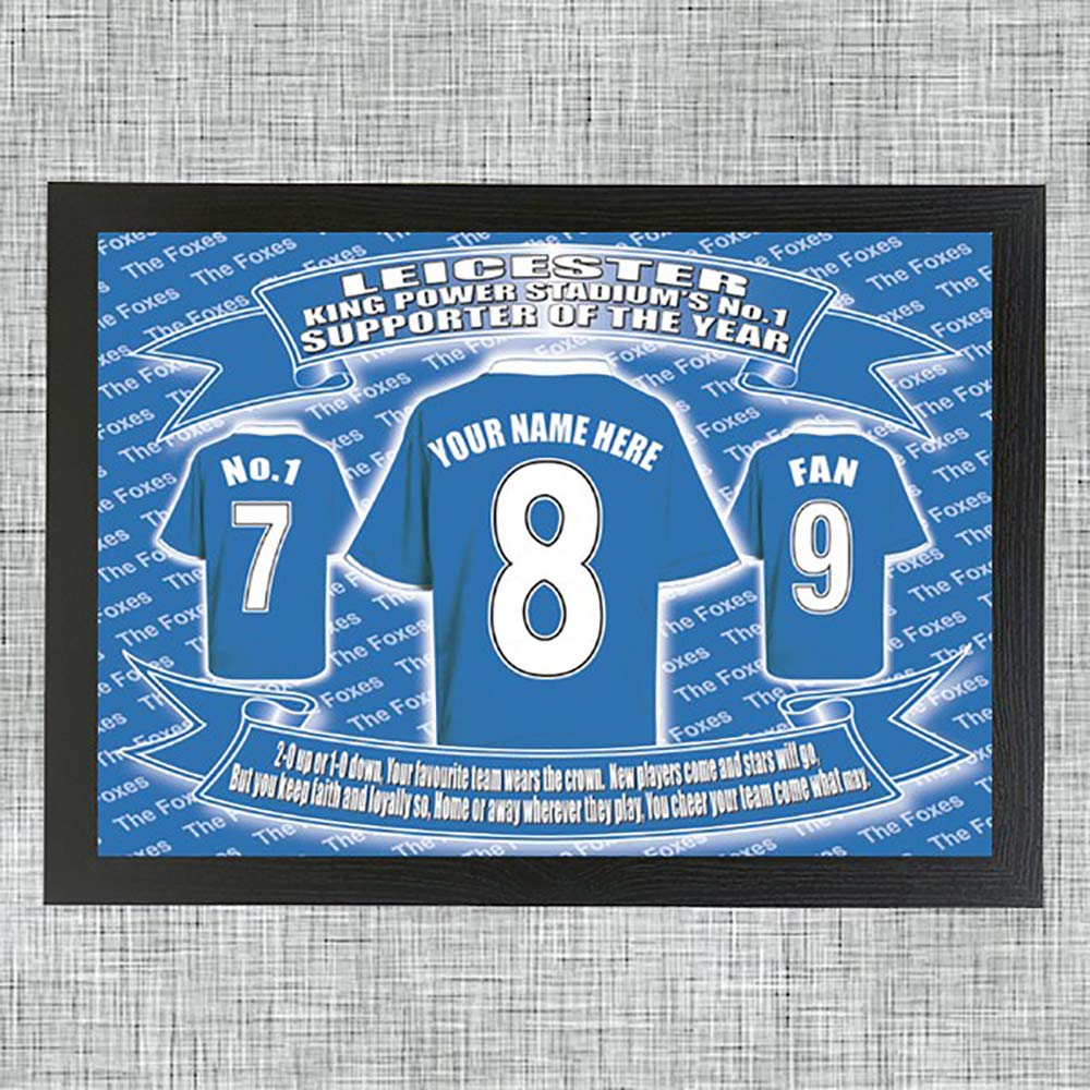 Leicester Football Shirt Personalised Lap Tray Gift
