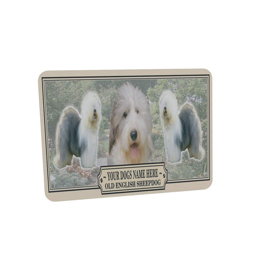 Old English Sheepdog Personalised Dog Breed Mouse Mat Gift
