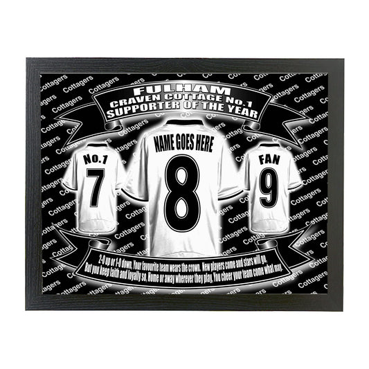 Fulham Football Shirt Personalised Picture Gift