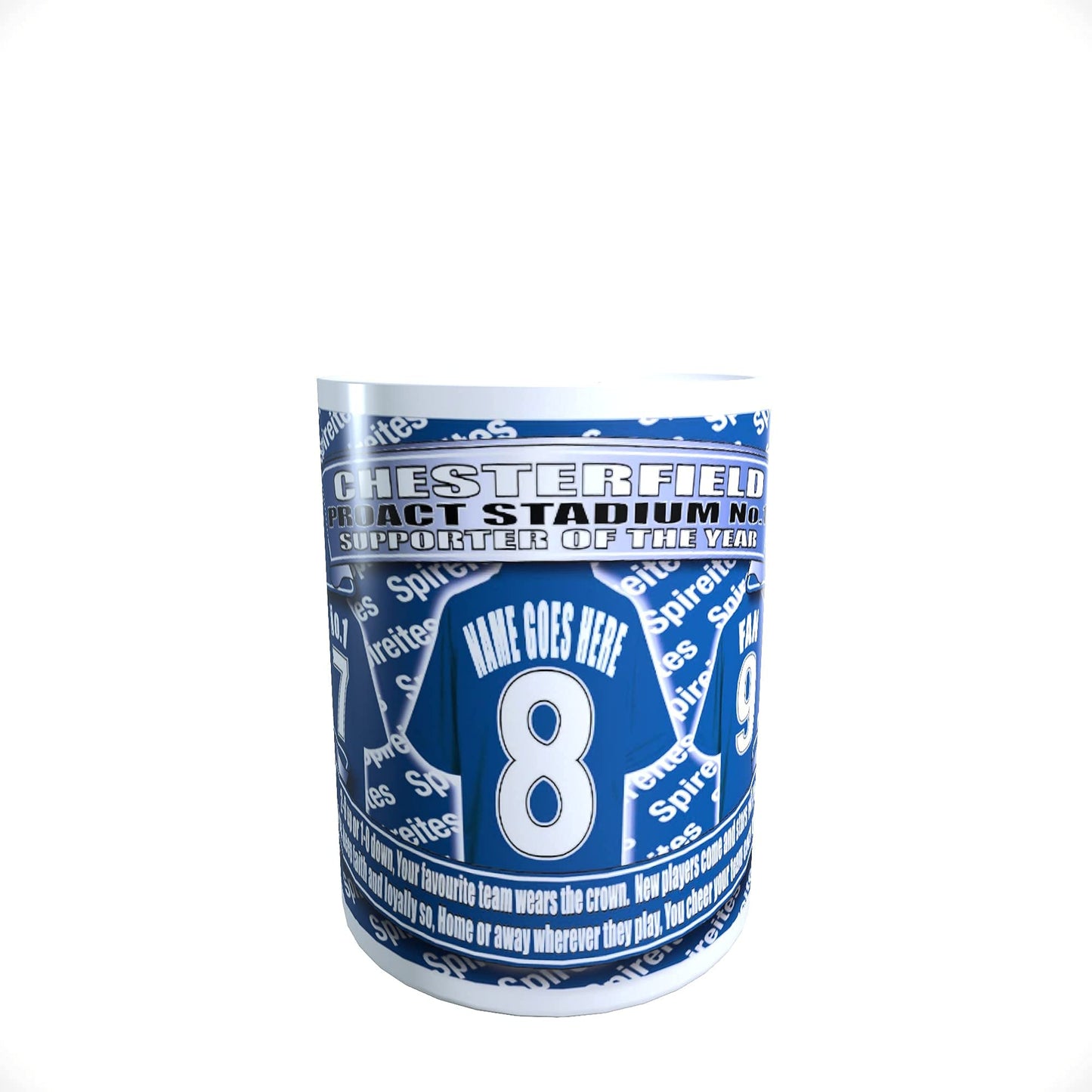 Chesterfield Football Shirt Personalised Ceramic Money Box Gift
