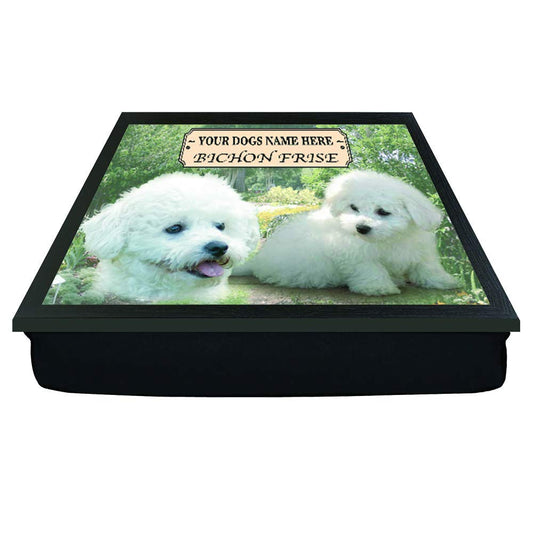 Bichon Frise Personalised Dog Breed Gift Lap Tray