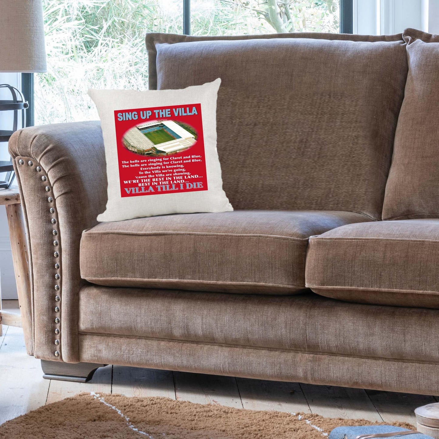 The Villa Football Anthem Song Chant Cushion Cover Gift