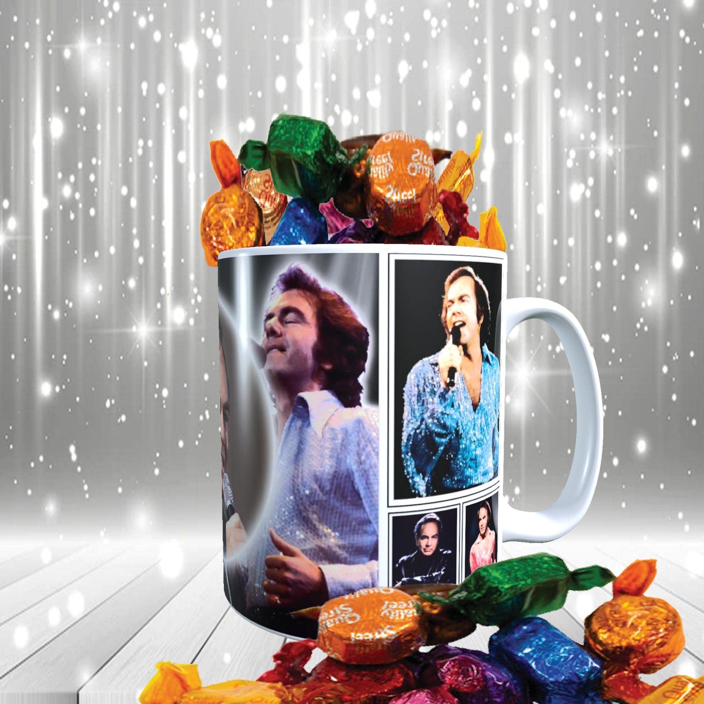 Neil Diamond Icon Mug with Choice of Sweets Gift