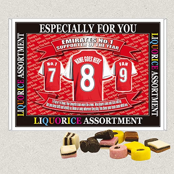 Gooners Football Shirt Personalised Gift Boxed Sweets