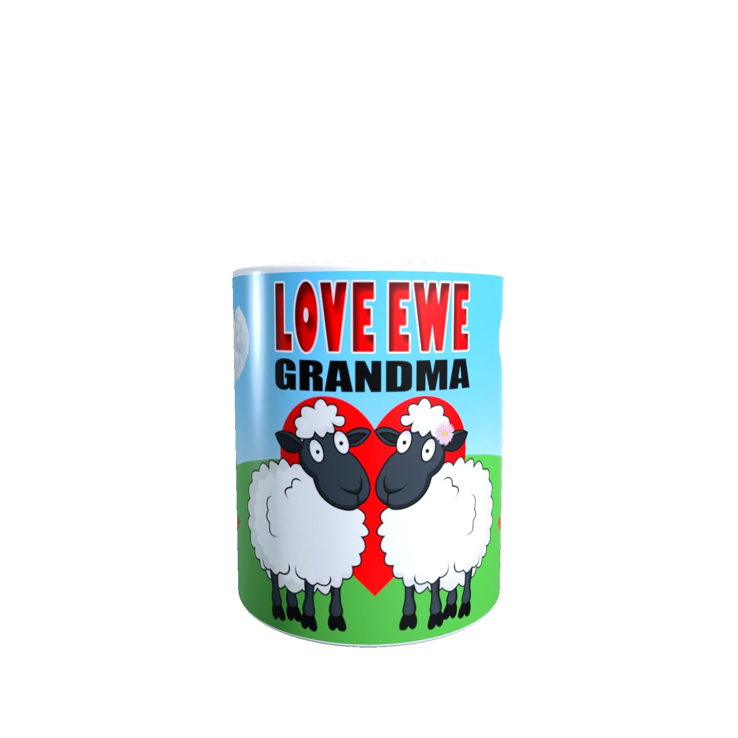 Love Ewe Grandma Cute Sheep Ceramic Mug Gift