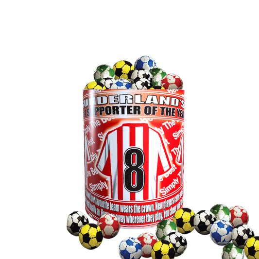 Sunderland Football Team Shirt Mug Gift with Chocolate Footballs