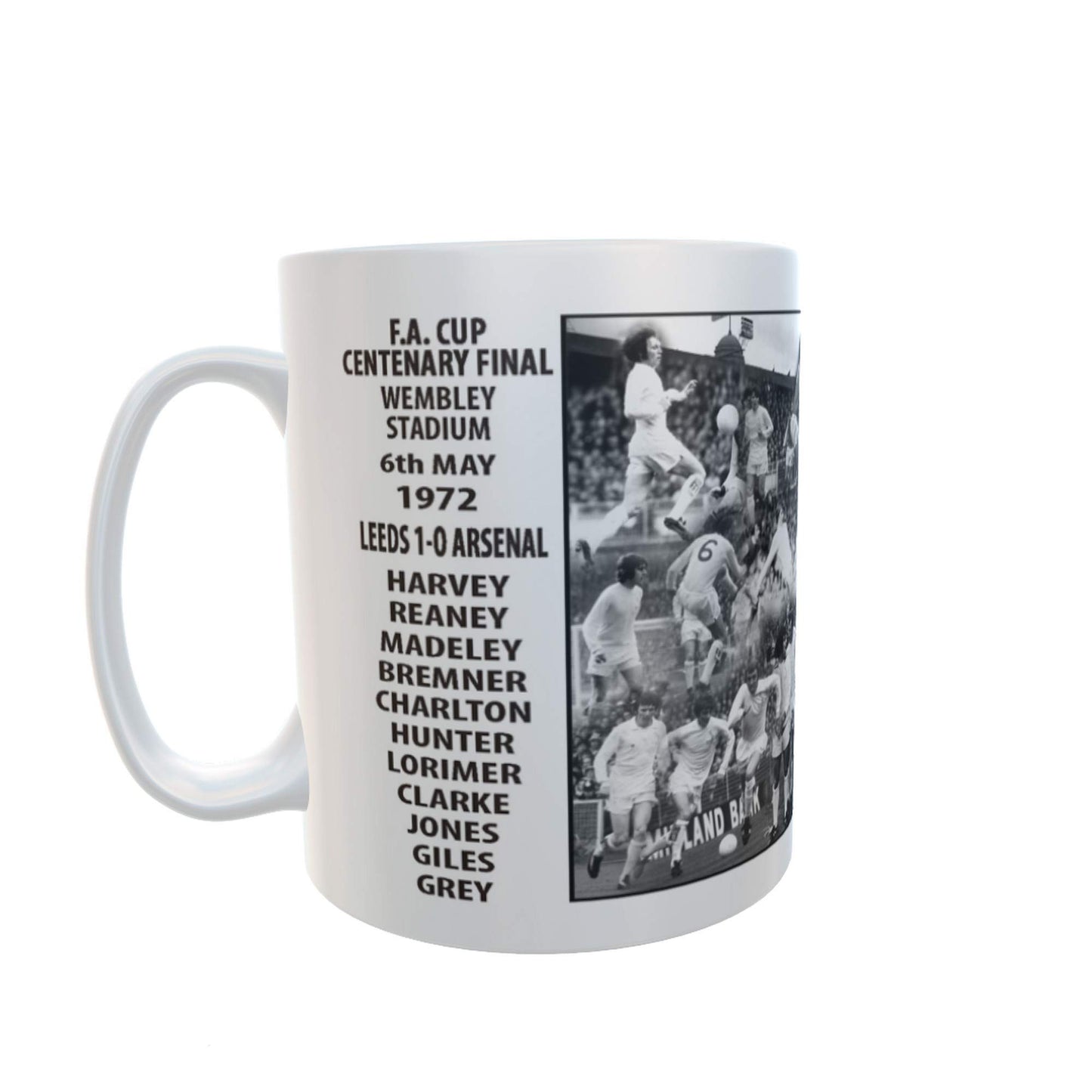 F.A Cup Final 1972 Leeds Norman Bites Ya Legs Hunter Football Ceramic Gift Mug