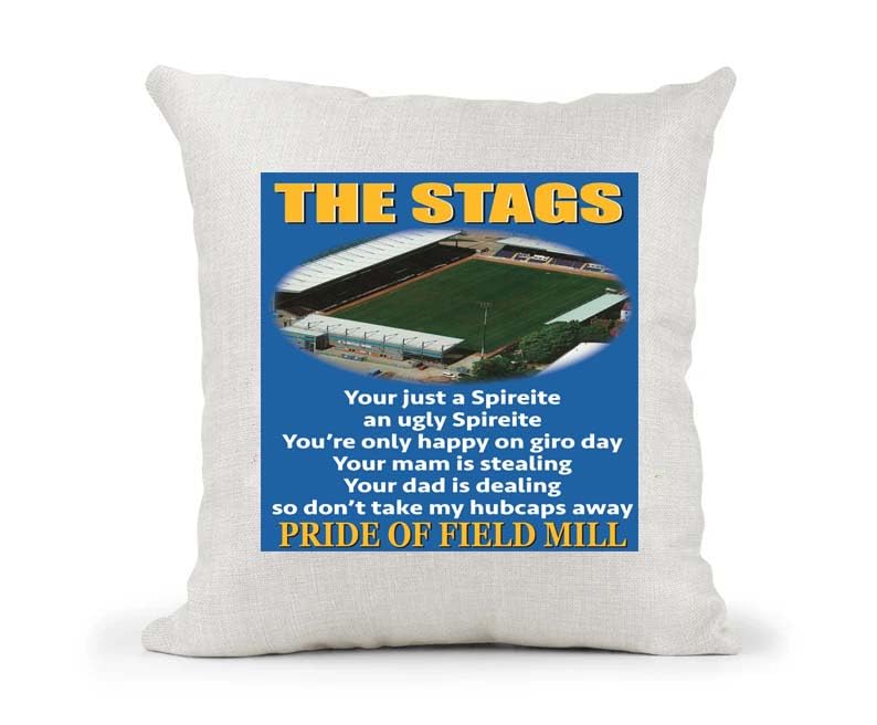 Mans-(field) Football Anthem Song Chant Cushion Cover Gift