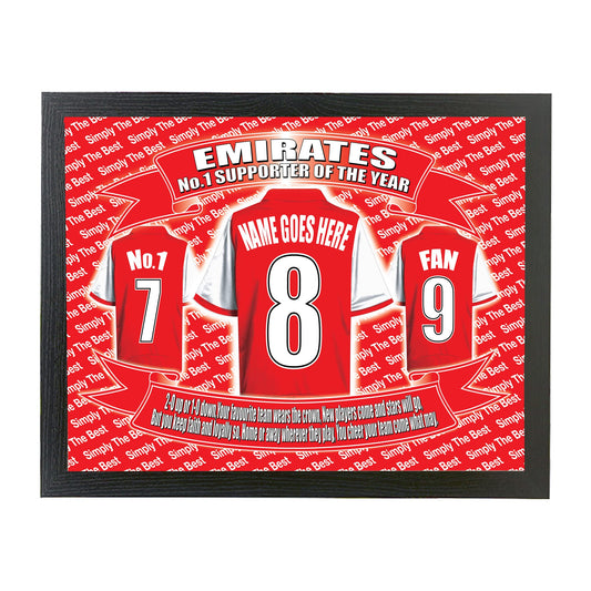 Gooners Personalised Football Shirt Picture Gift