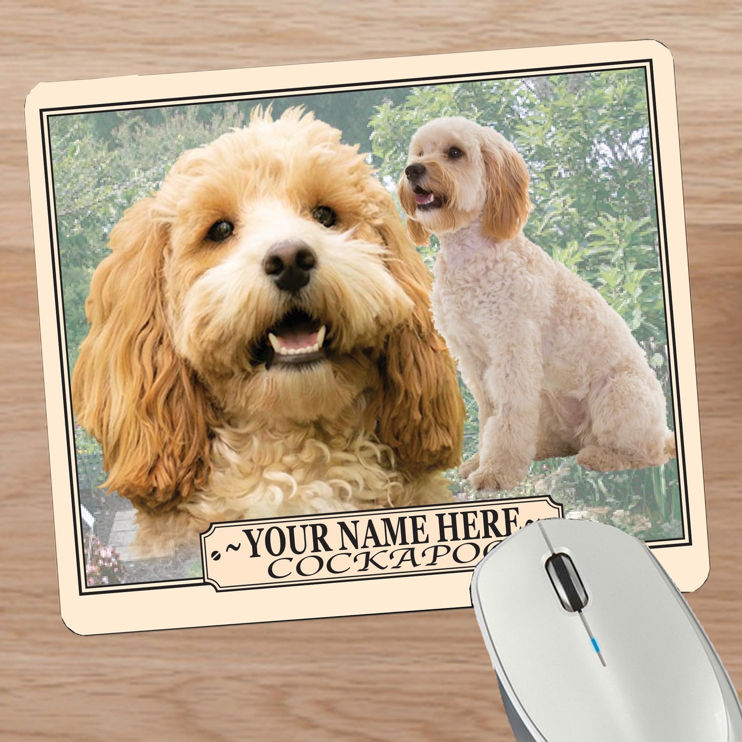 Cockapoo Personalised Dog Breed Mouse Mat Gift