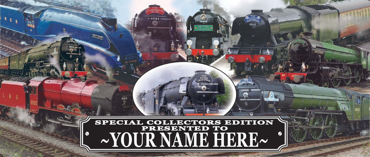 Classic Steam Locomotive Train Personalised Mug Gift, Multicolour