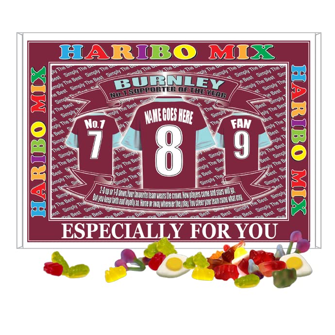 Burnley Football Shirt Personalised Gift Boxed Sweets