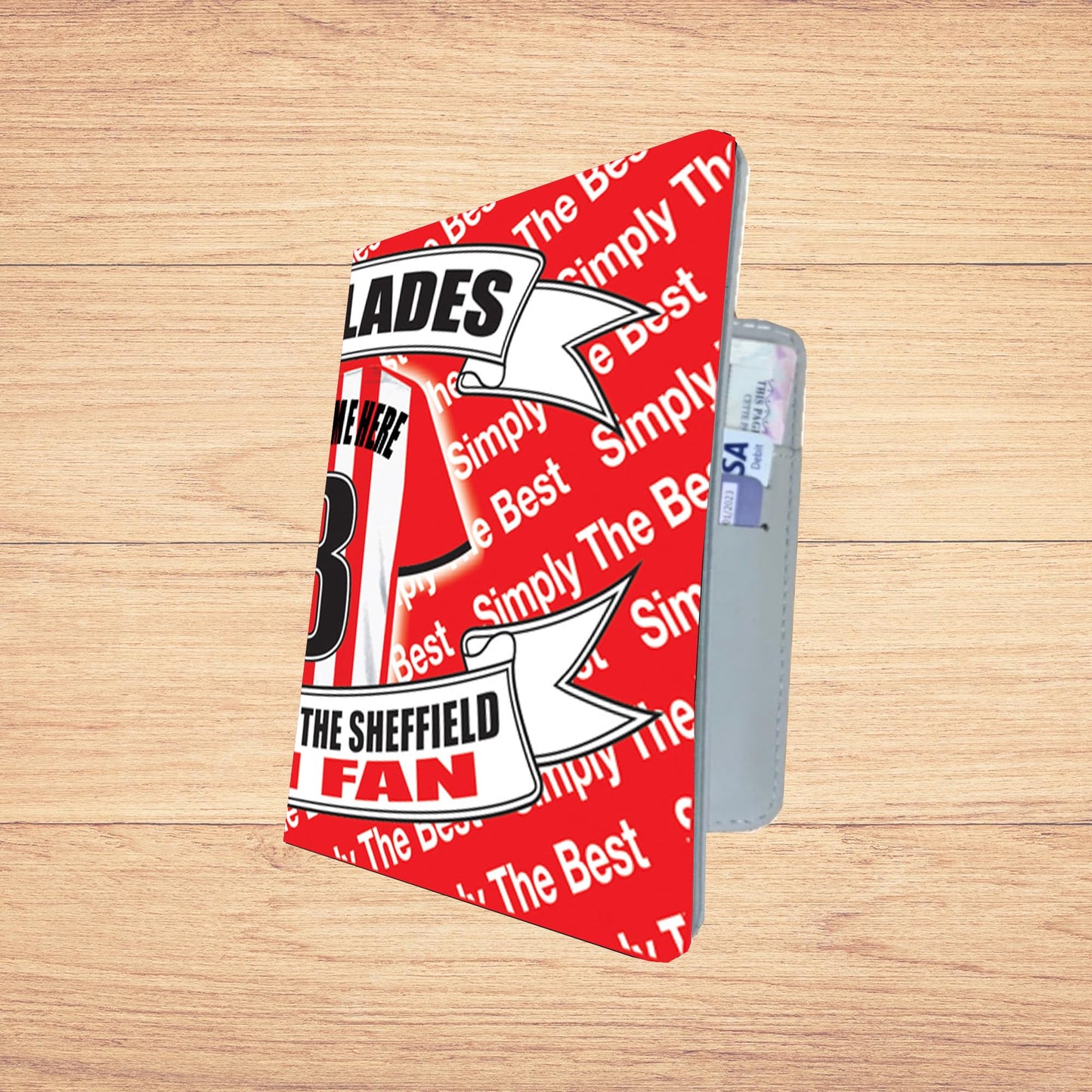 Sheffield U Personalised Football Team Shirt Travel Passport Holder Case Gift Present