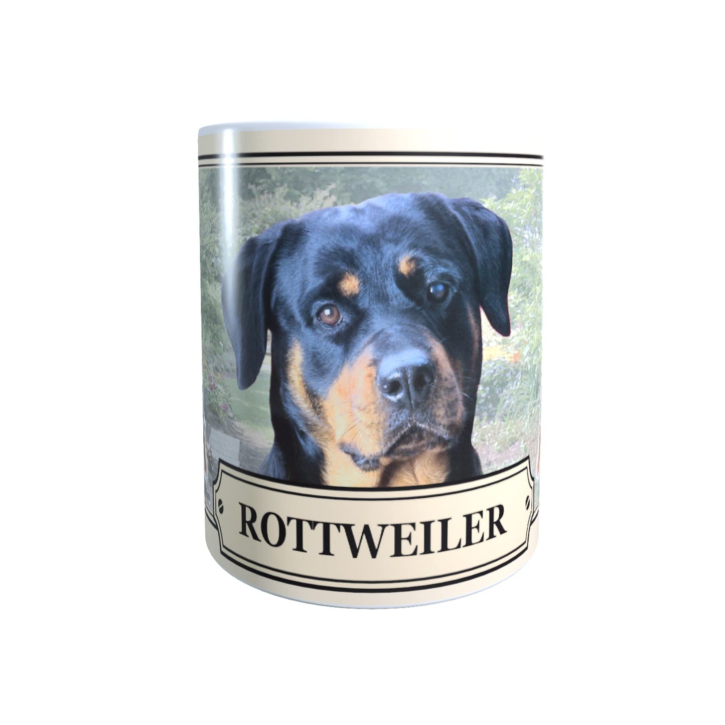 Rottweiler Dog Breed Mug Gift with Dog Treats