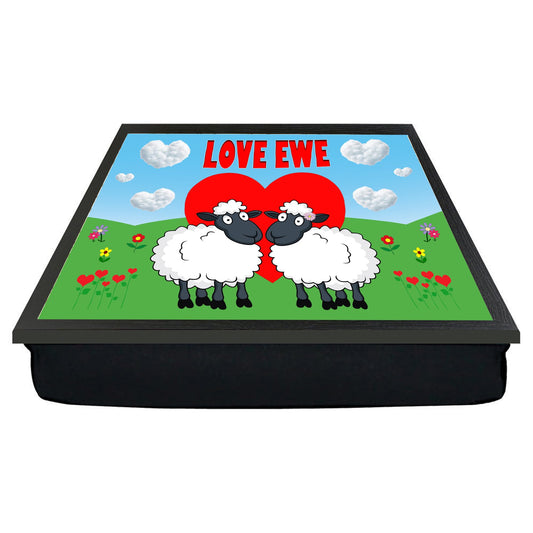 Love Ewe Male and Female Cute Sheep Cushioned Lap Tray Gift Present