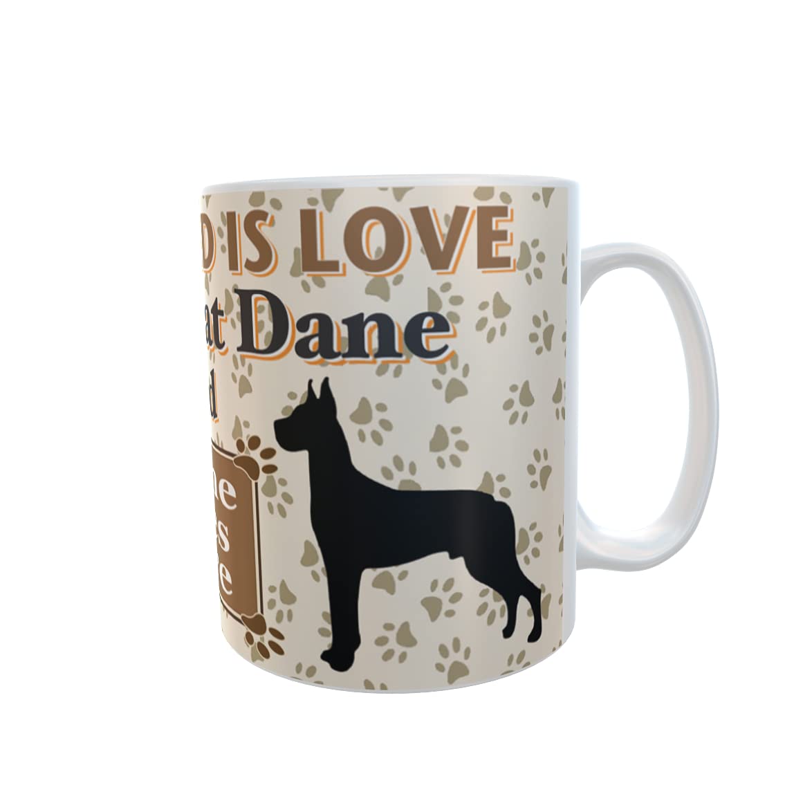 All You Need is Love and a Great Dane Dog Personalised Mug Gift