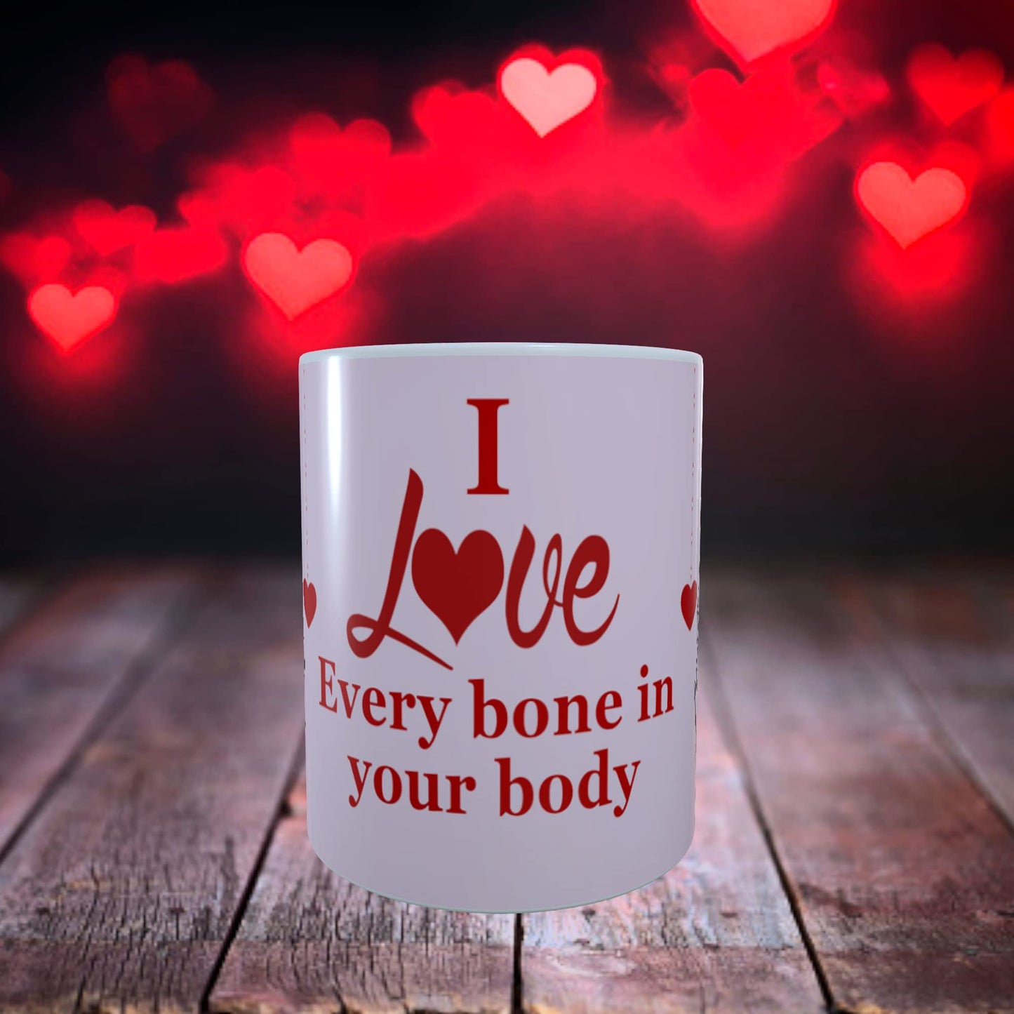 Pink Skeleton Love Every Bone in Your Body Valentine's Day Any Occasion Mug