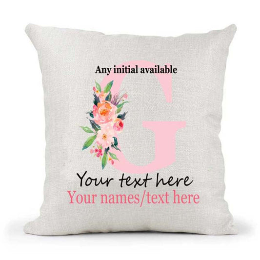 Monogram Personalised Message Grandma loved by Grandkids Names 30th 40th 50th 60th 70th Anniversary Valentines Day Mother's Day Birthday Present Country Canvas Cushion Cover Gift