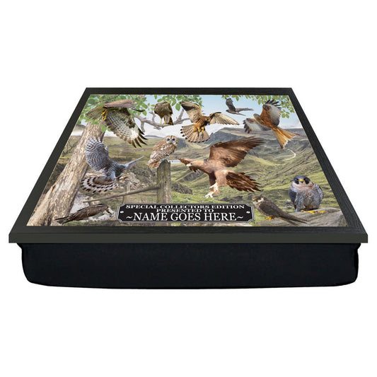 British Birds Of Prey Personalised Lap Tray Gift