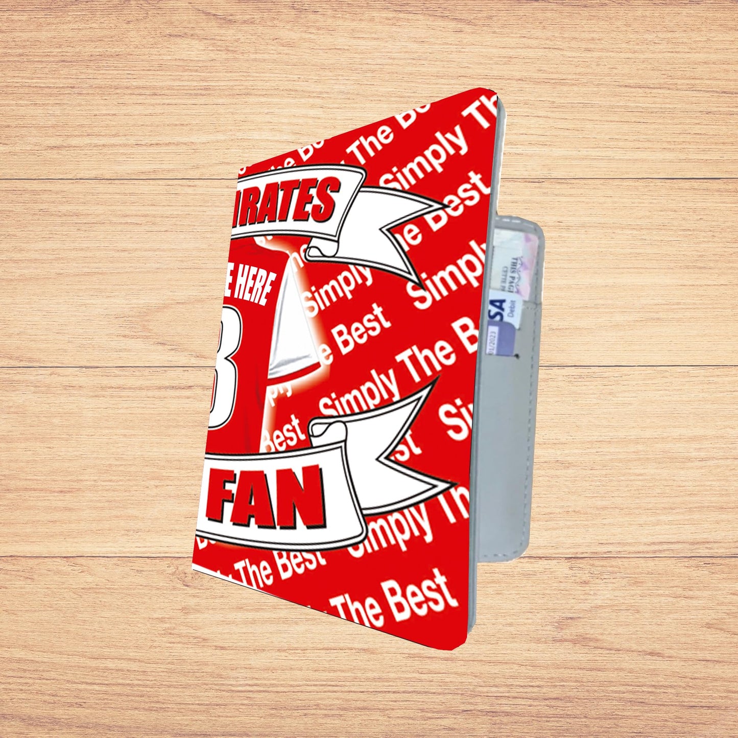 The Gooners Personalised Football Team Shirt Travel Passport Holder Case Gift Present