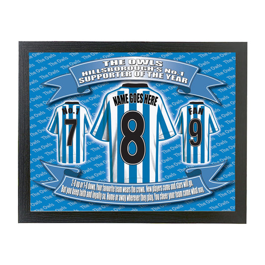 Sheff Wed Personalised Football Shirt Picture Gift