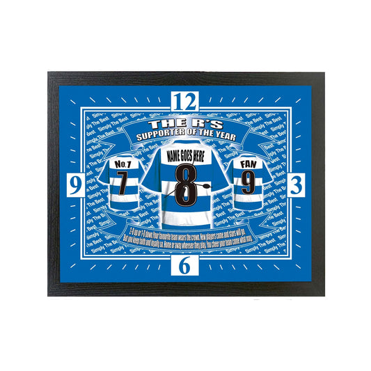 Queens PR Football Shirt Personalised Clock Gift Present